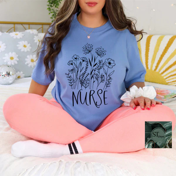 Nurse Floral Black