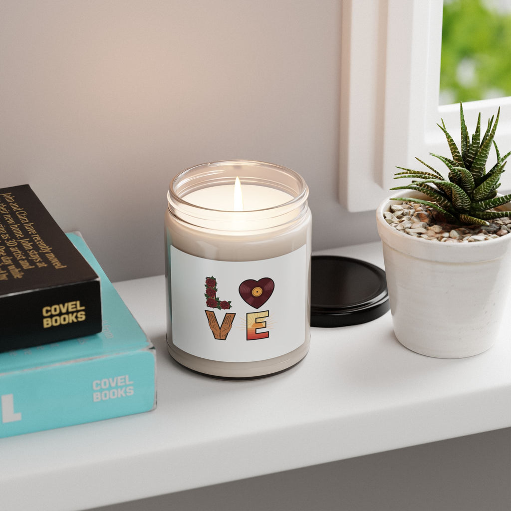 Love Graphic Candle — 9oz Scented Soy Jar