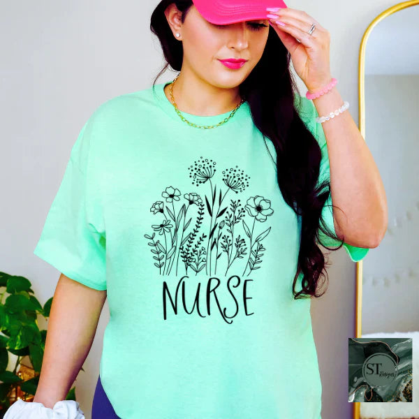 Nurse Floral Black
