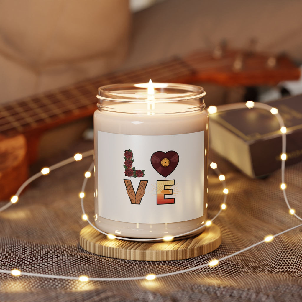 Love Graphic Candle — 9oz Scented Soy Jar