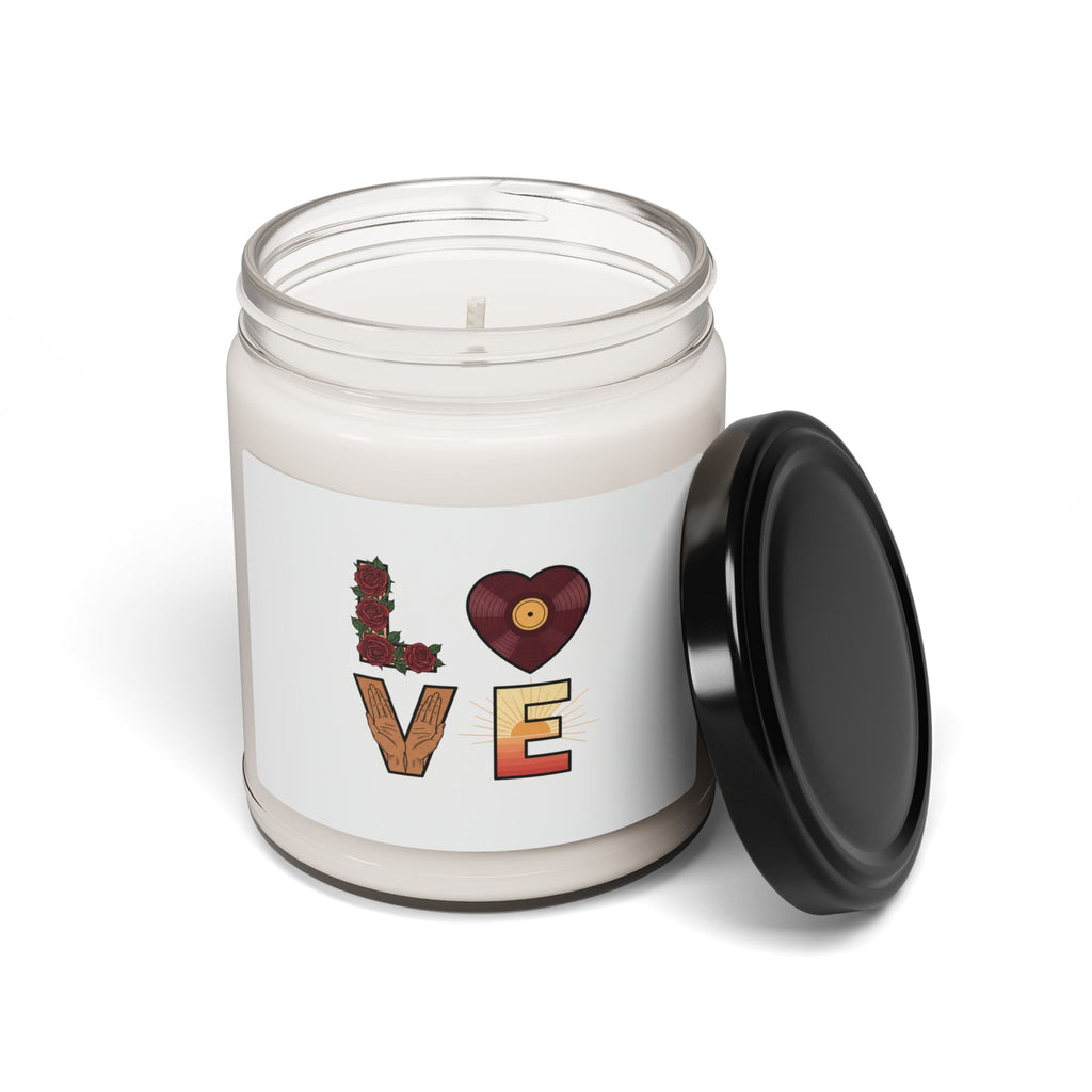 Love Graphic Candle — 9oz Scented Soy Jar